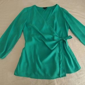 Ann Taylor Silky Wrap Blouse